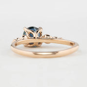 【即日配送】エステルリュックスリング ・1.16ct・加熱モンタナ産ダークティールブルーグリーンサファイア・K14RG