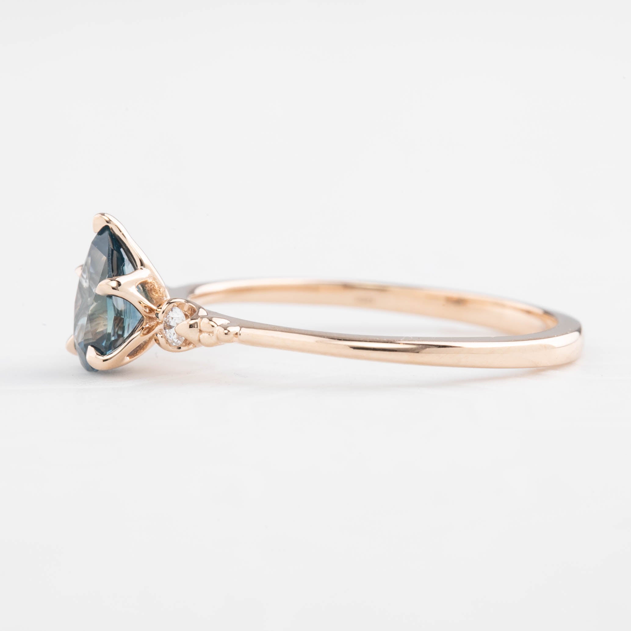 Estel Ring, 0.72ct Blue Montana Sapphire