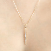 Crescent Diamond Pave Necklace