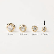 Dahlia 1.5mm Birthstone Stud Earrings (for Kids)