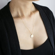 Personalized Crescent Diamond Necklace