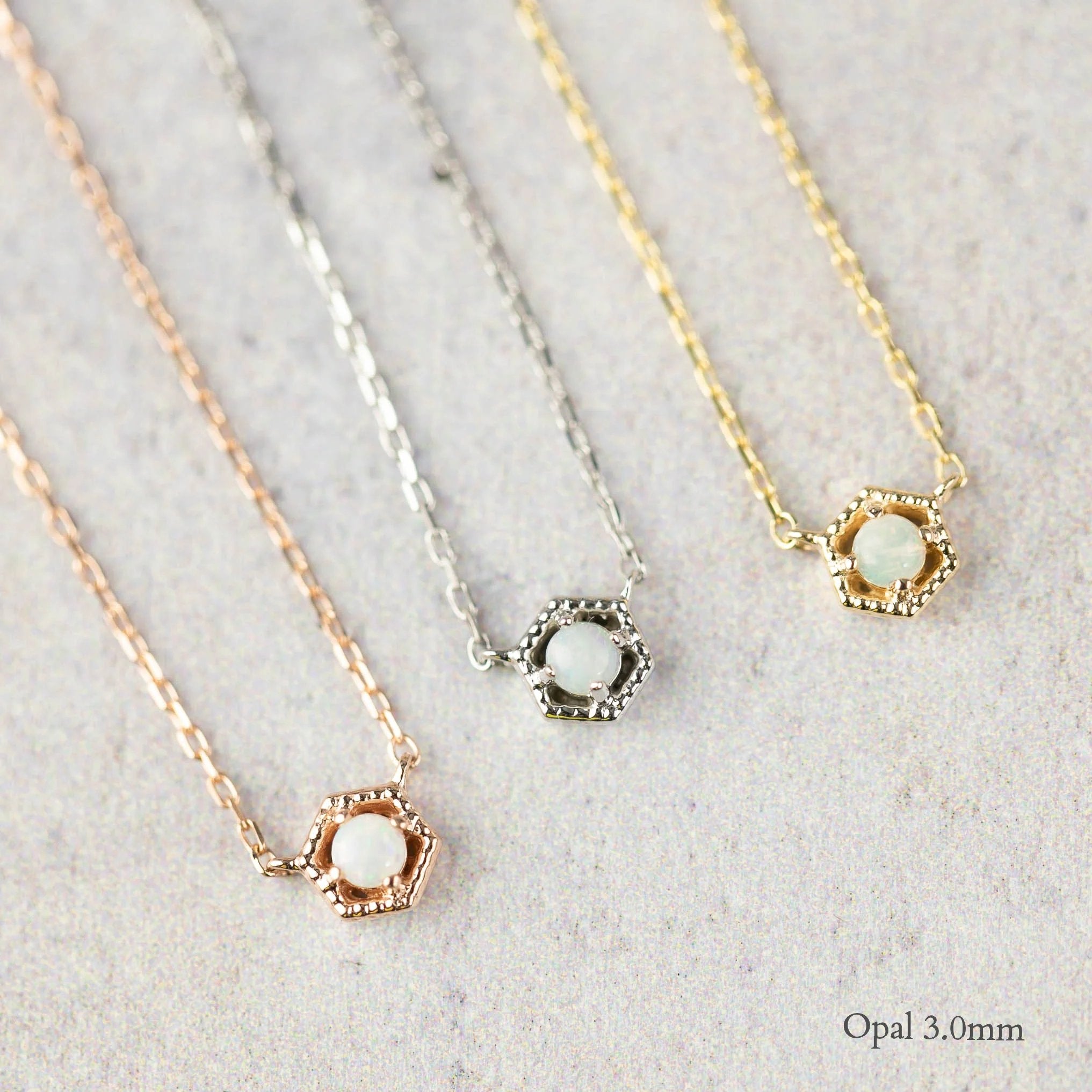 Milgrain Hexagon Necklace Setting