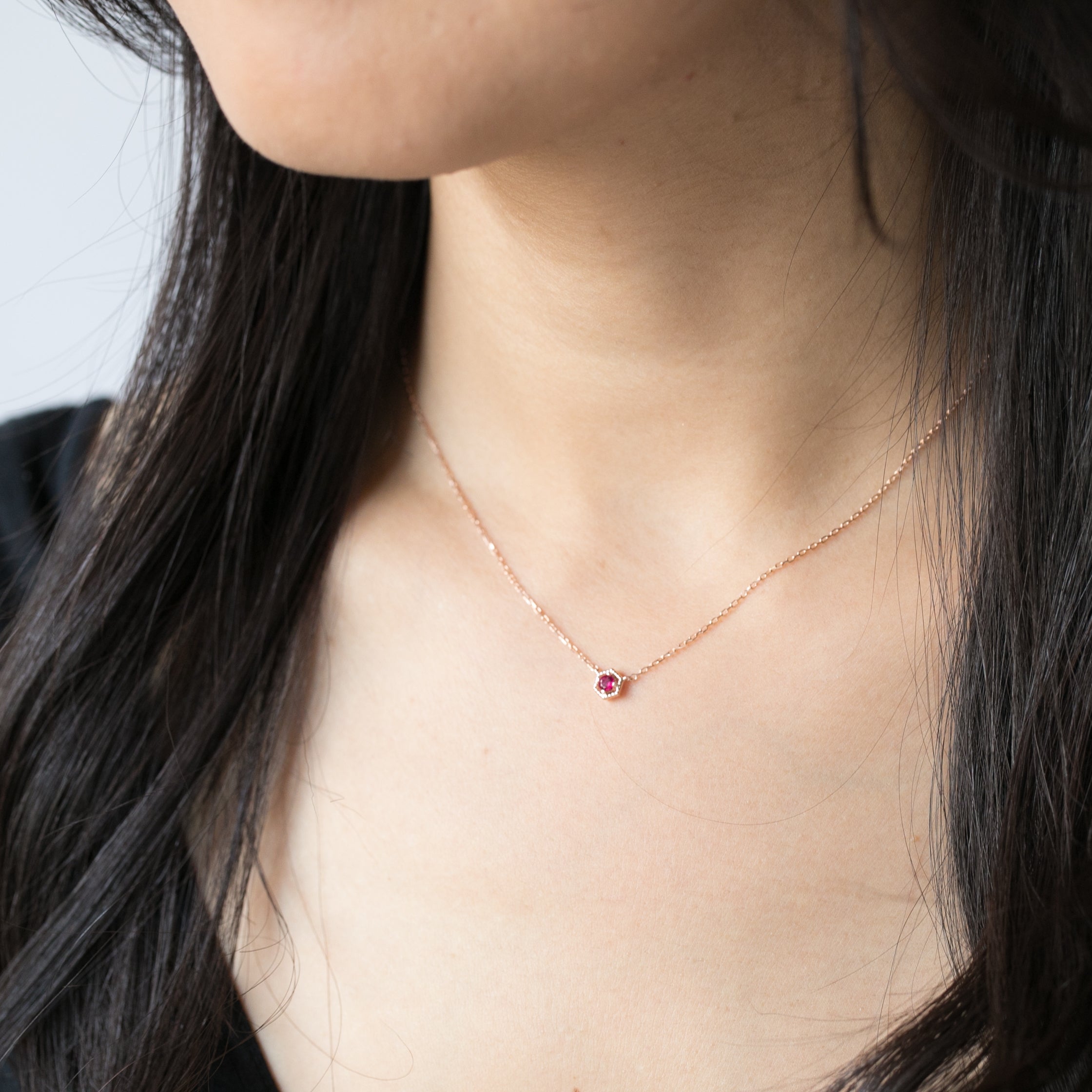 Milgrain Hexagon Necklace Setting