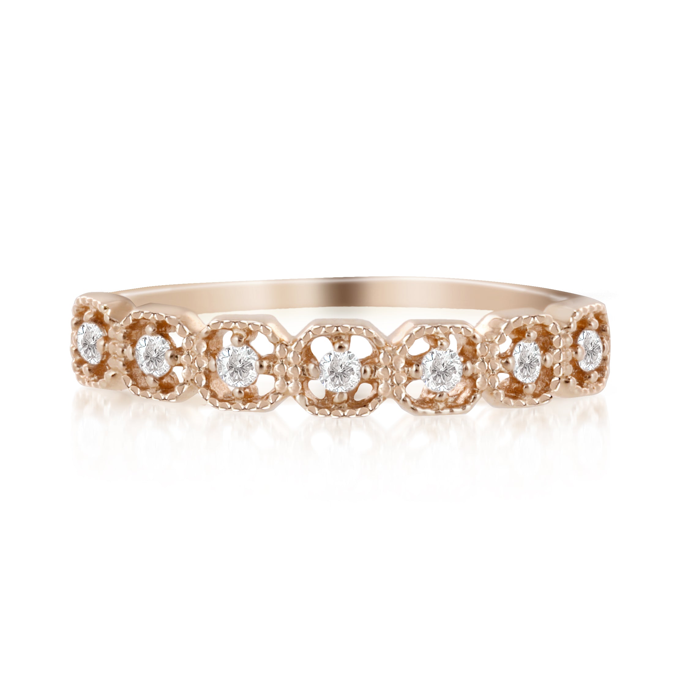 Milgrain Square Eternity Ring