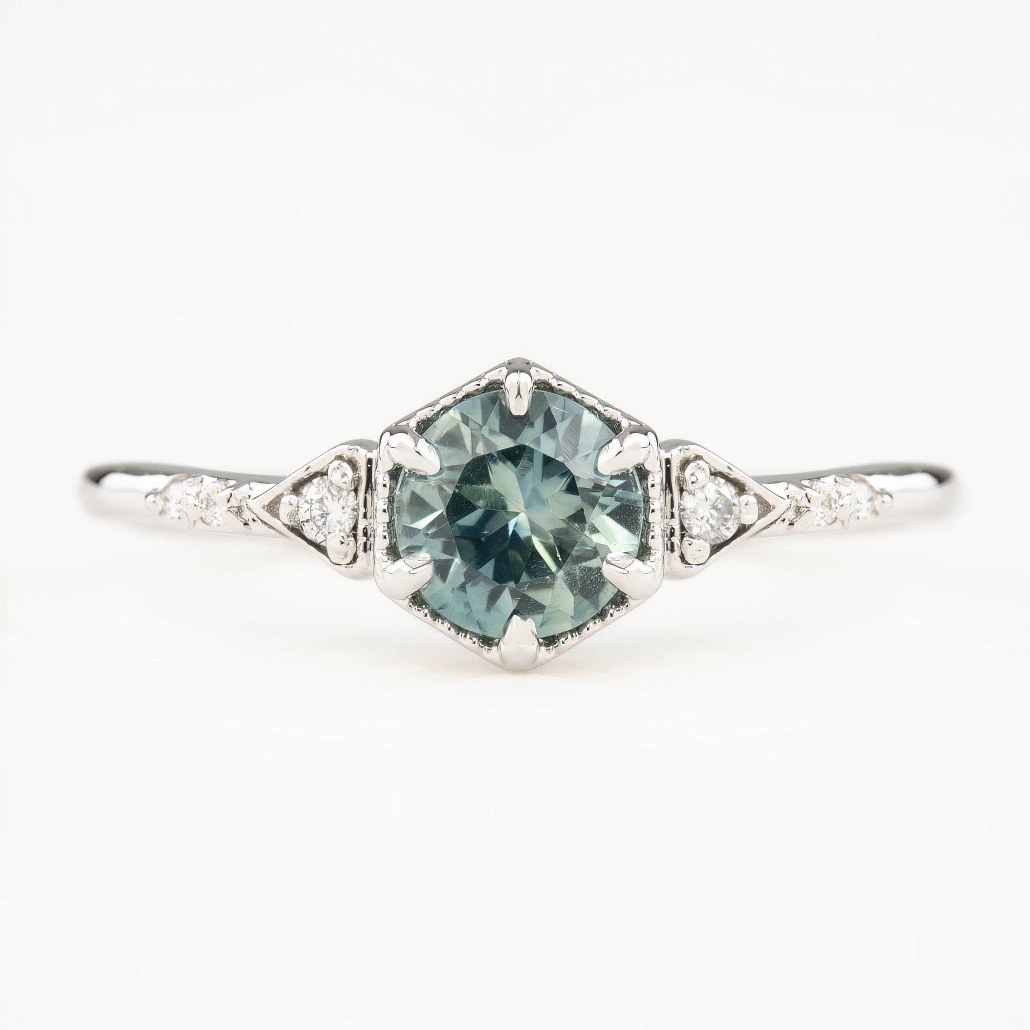 Agatha Ring, 0.75ct Blue Montana Sapphire