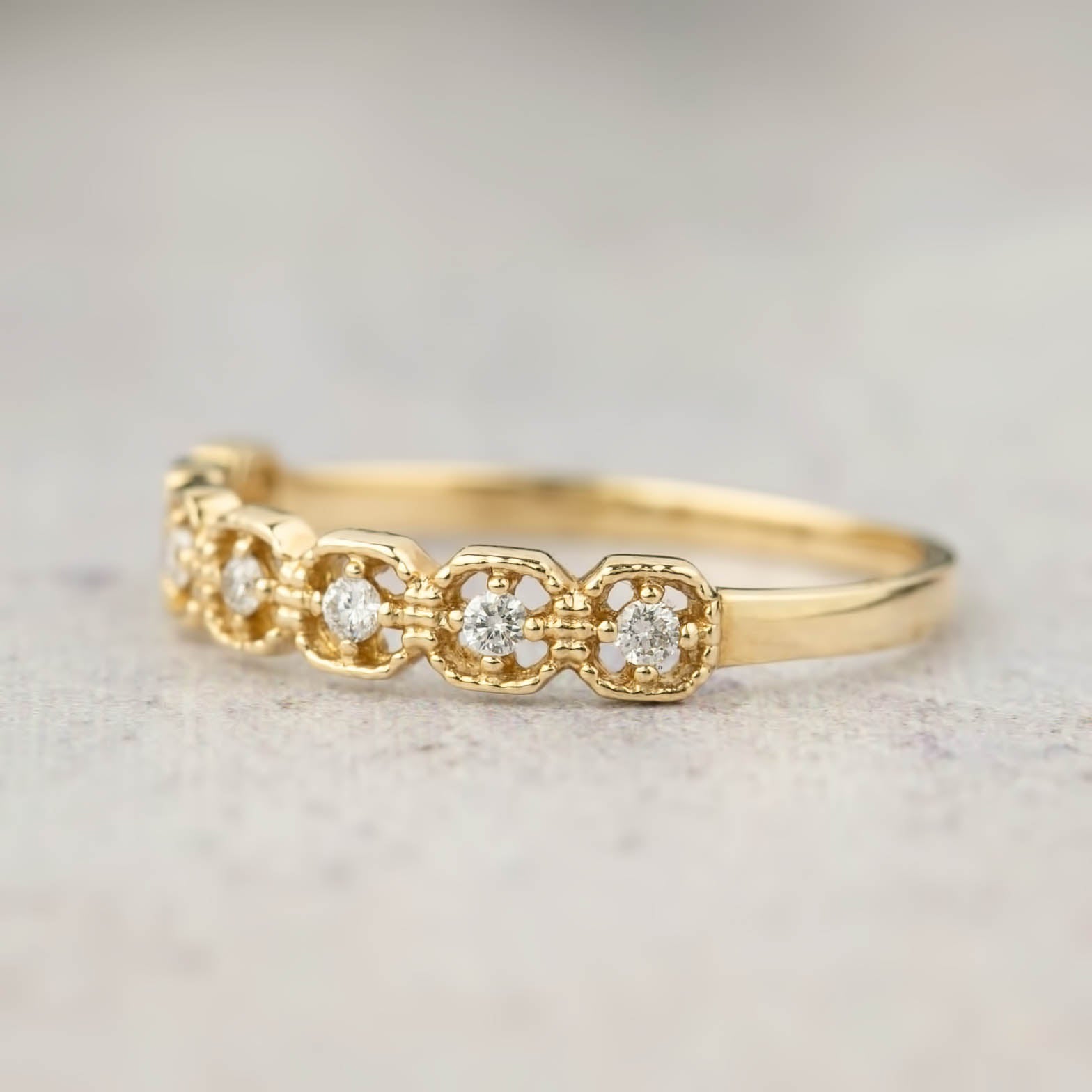 Milgrain Square Eternity Ring