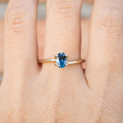 0.82ct オーバルカット ティールブルーサファイア モンタナ産 