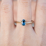 0.87ct Oval Cut Ocean Blue Montana Sapphire