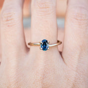 0.86ct Oval Cut Blue Green Montana Sapphire