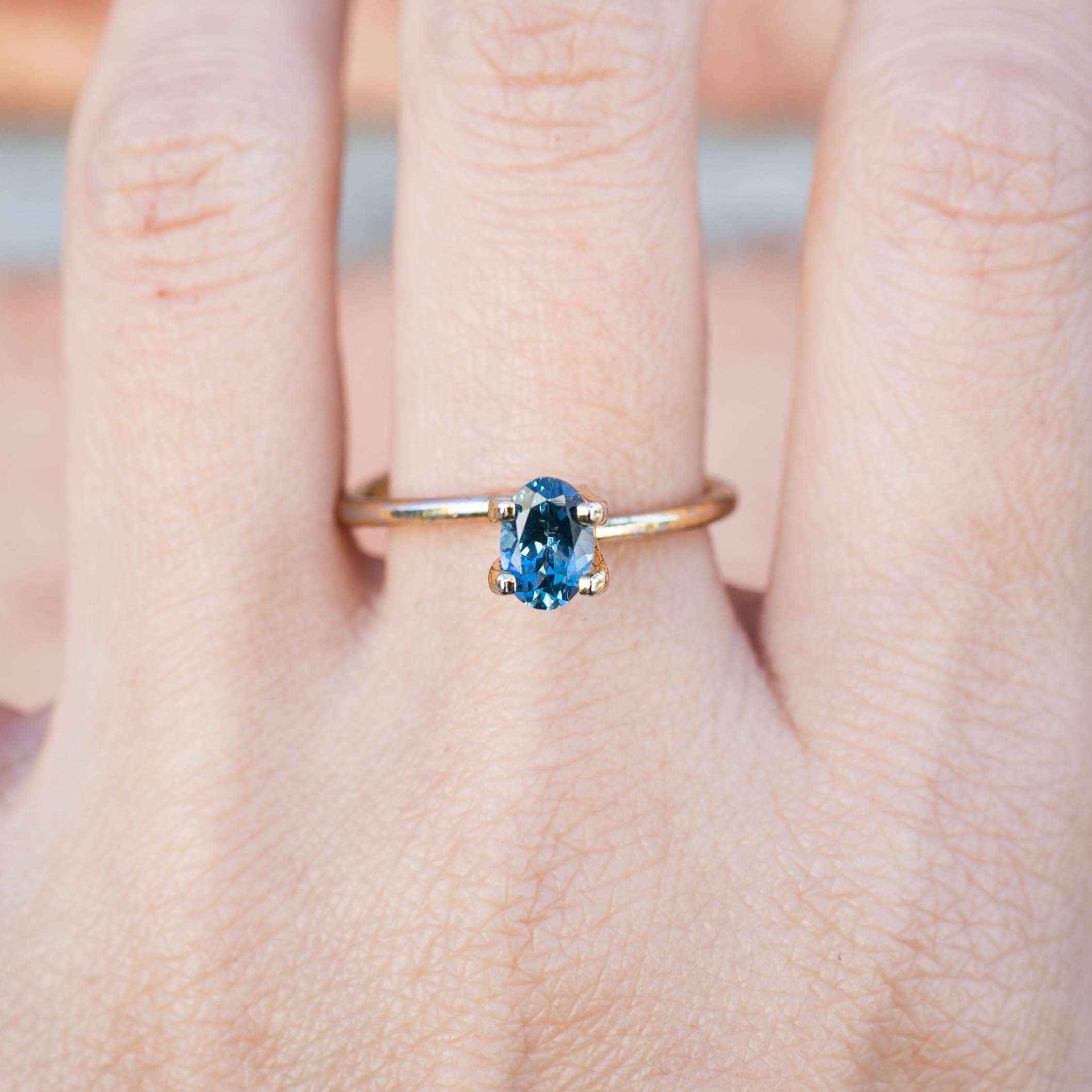 0.92ct Oval Cut Blue Green Montana Sapphire