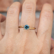 0.73ct Round Blue Montana Sapphire