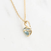 Alice Necklace, Montana Sapphire (Charm Option)