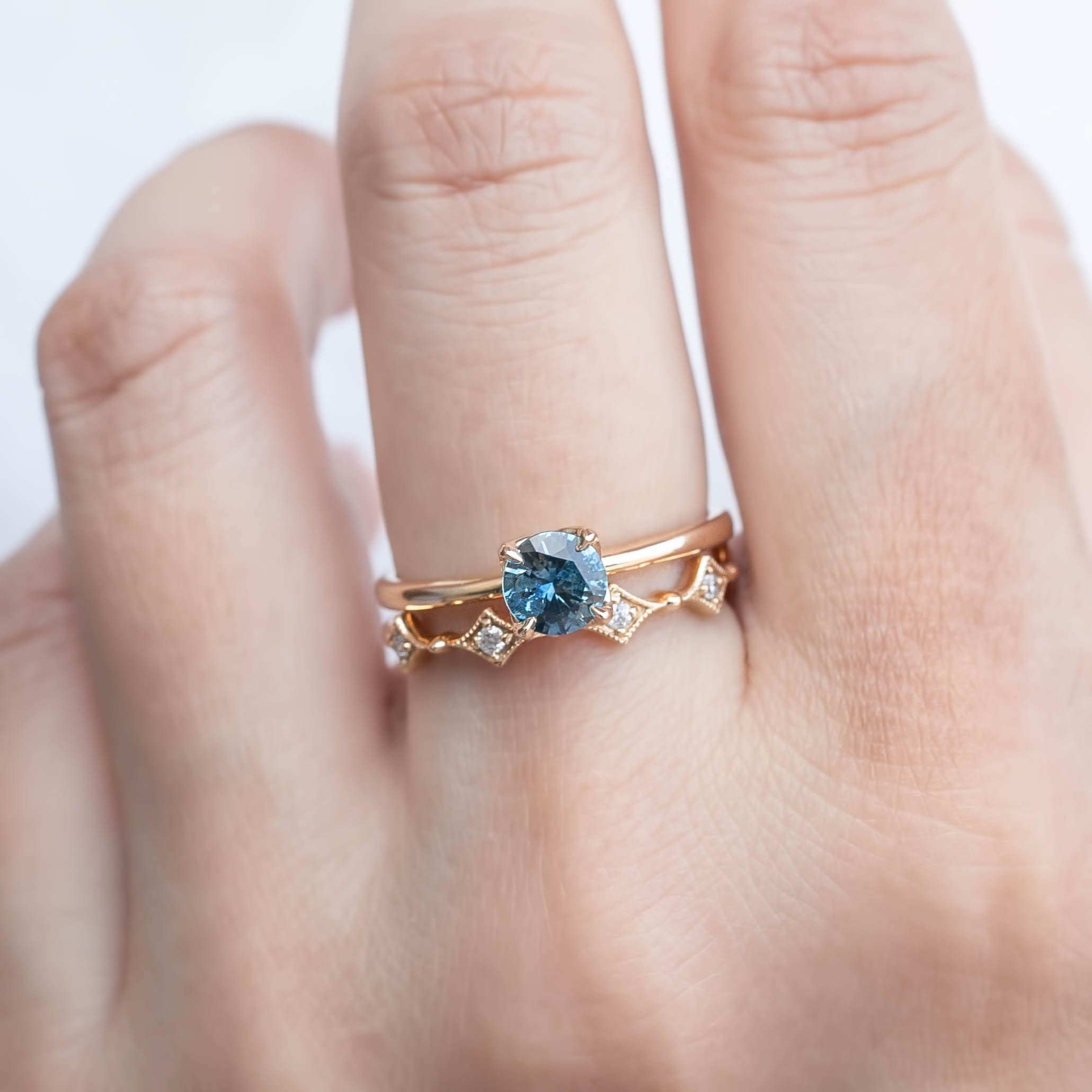 Sara Ring, 0.64ct Montana Sapphire