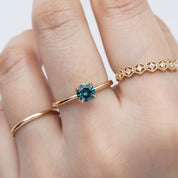【即日配送】サラリング ・0.66ct・加熱モンタナ産ブルーサファイア・K14YG
