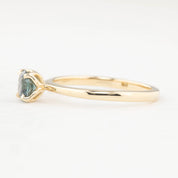 【即日配送】サラリング ・0.66ct・加熱モンタナ産ブルーサファイア・K14YG