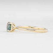 Sara Ring, 1.13ct Green Yellow Montana Sapphire