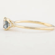 Estel Ring Cushion Cut Gray Spinel, 14k Yellow gold