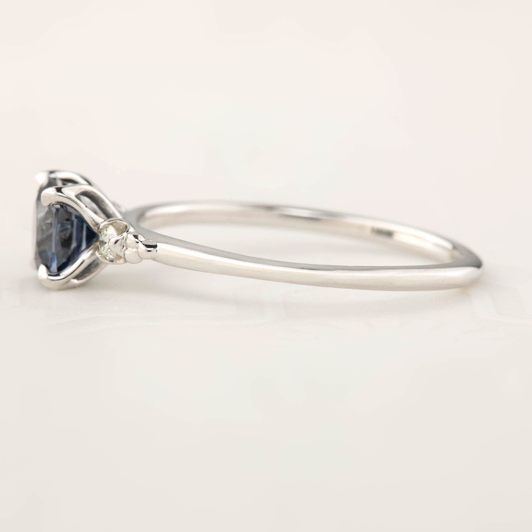 Estel Ring, Cushion Cut 1.29ct Blue Spinel