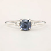 Estel Ring, Cushion Cut 1.29ct Blue Spinel