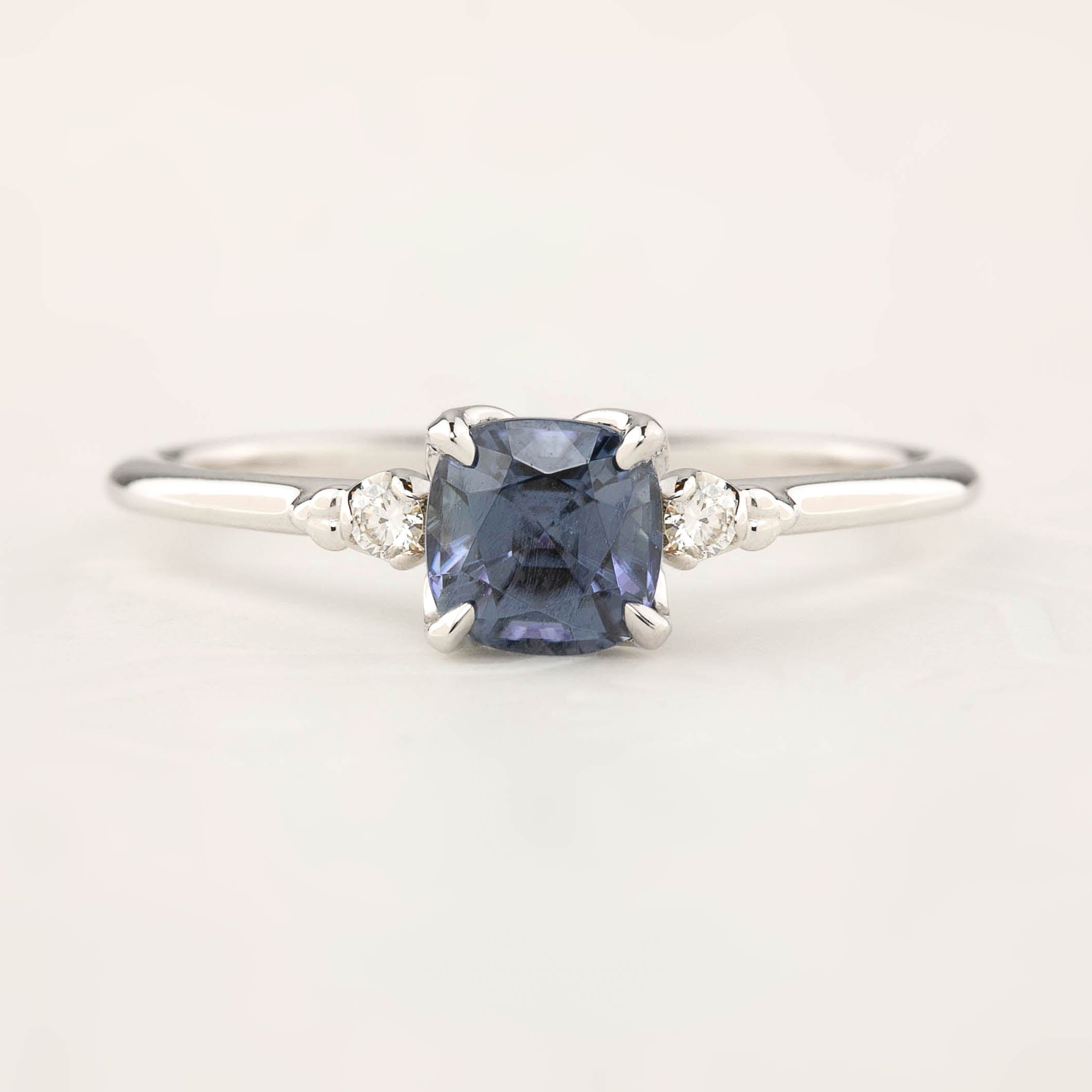 Estel Ring, Cushion Cut 1.29ct Blue Spinel