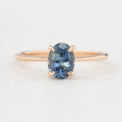 Nina Ring, 1.30ct Montana Sapphire, oval shape gemstone