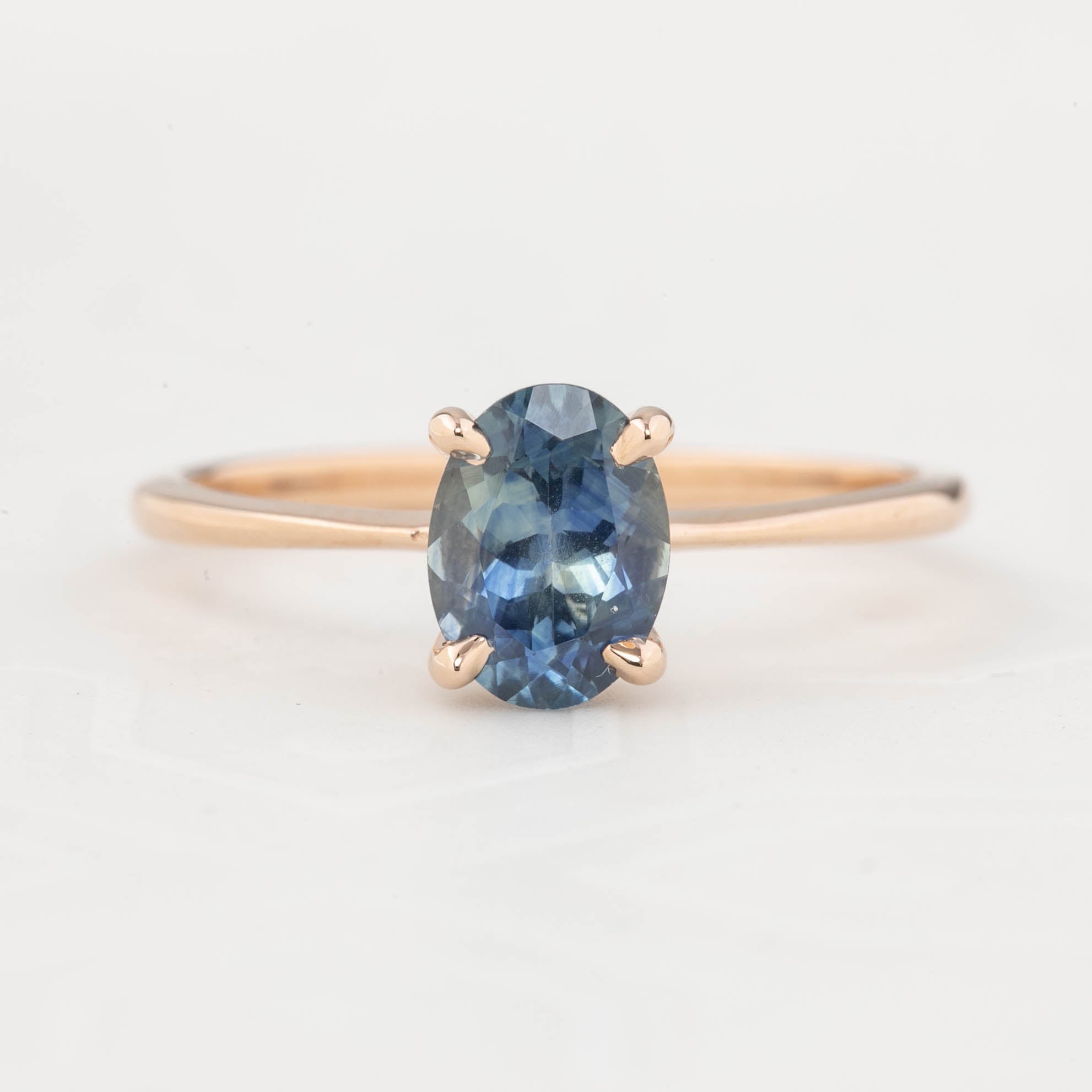 Nina Ring, 1.30ct Montana Sapphire, oval shape gemstone
