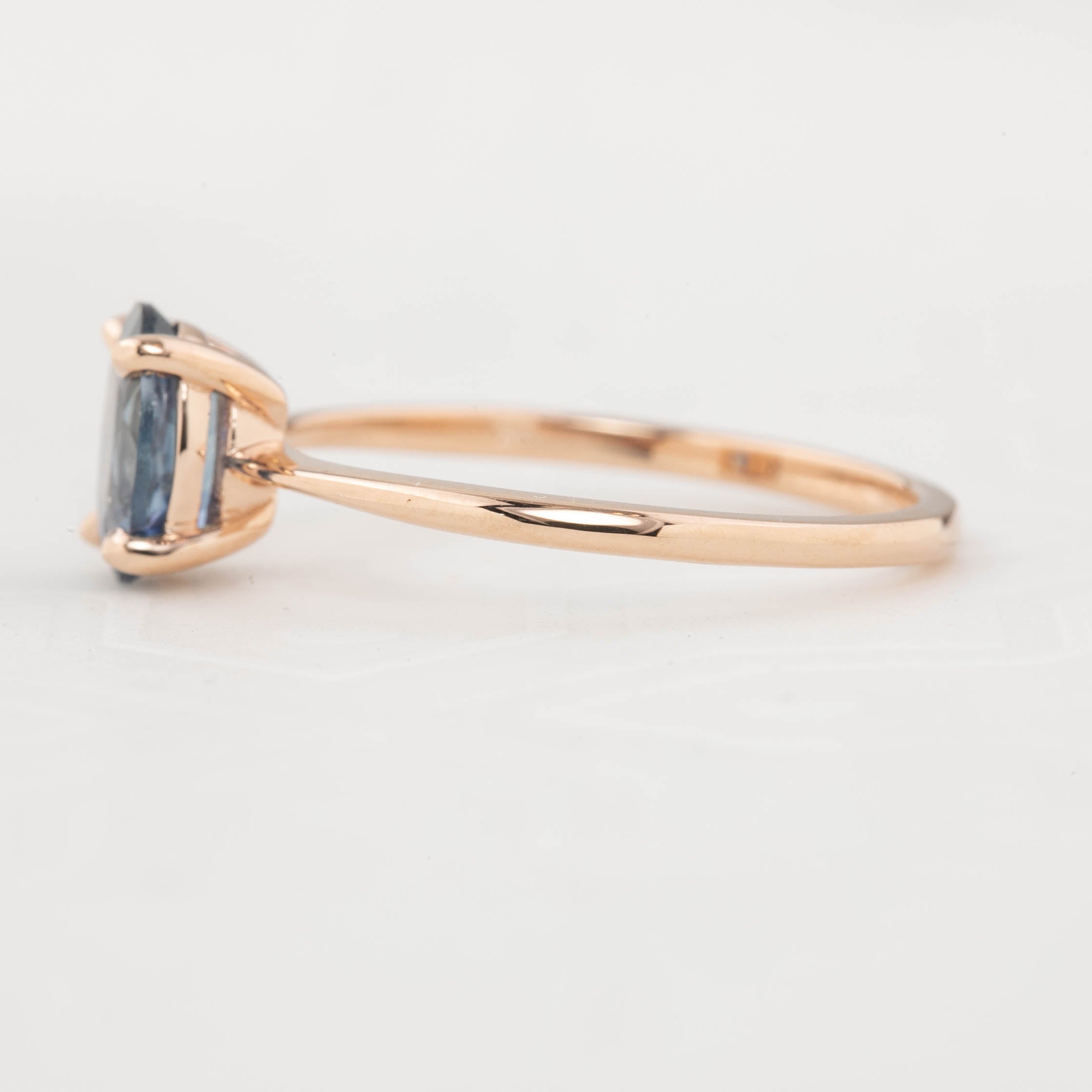 Nina Ring, 1.30ct Montana Sapphire, oval shape gemstone
