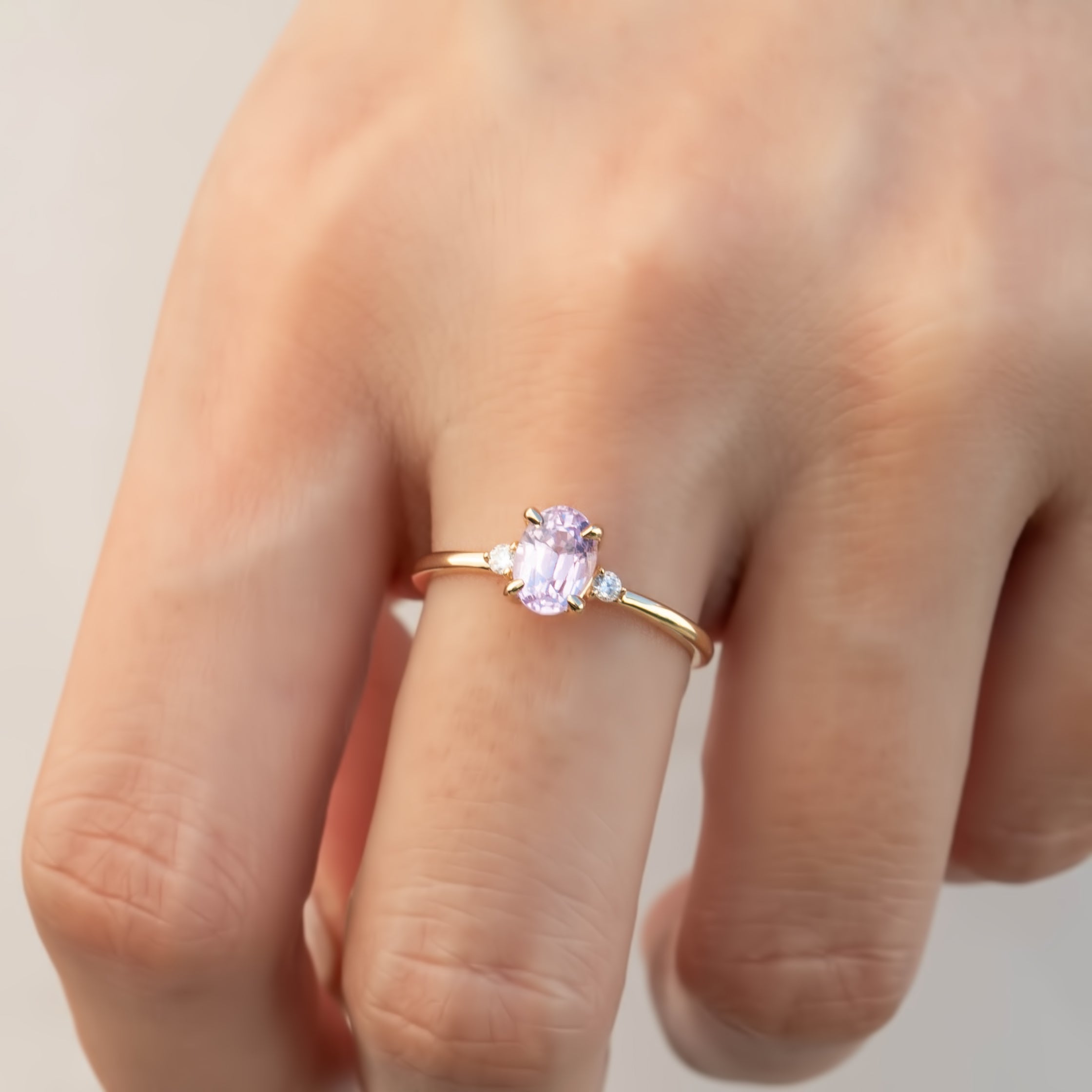 エミリーリング　ピンクサファイア　1.38ct　14Kイエローゴールド