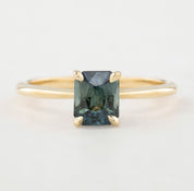 Jane Ring - 1.21ct Emerald Cut Parti Teal Blue Green Australian Sapphire (One of a kind)