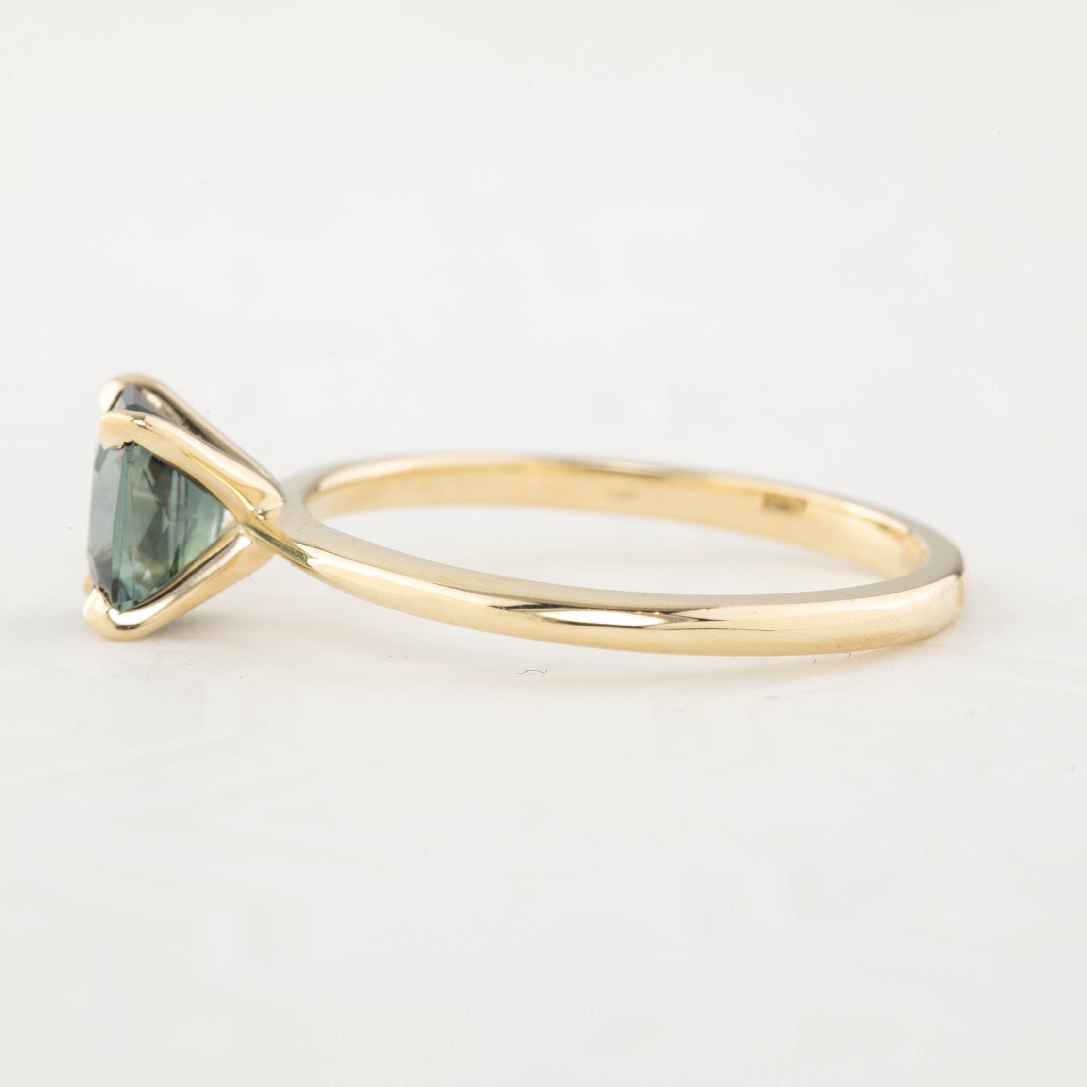 Jane Ring - 1.21ct Emerald Cut Parti Teal Blue Green Australian Sapphire (One of a kind)