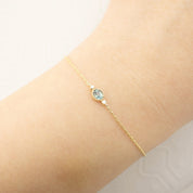 Three-Stone Bracelet, Montana Sapphire