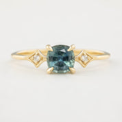 Charlene Ring, 0.92ct Blue Green Montana Sapphire