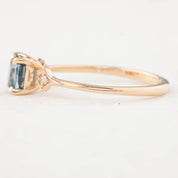 Charlene Ring, 0.92ct Blue Green Montana Sapphire