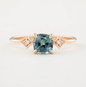 Charlene Ring, 0.92ct Blue Green Montana Sapphire