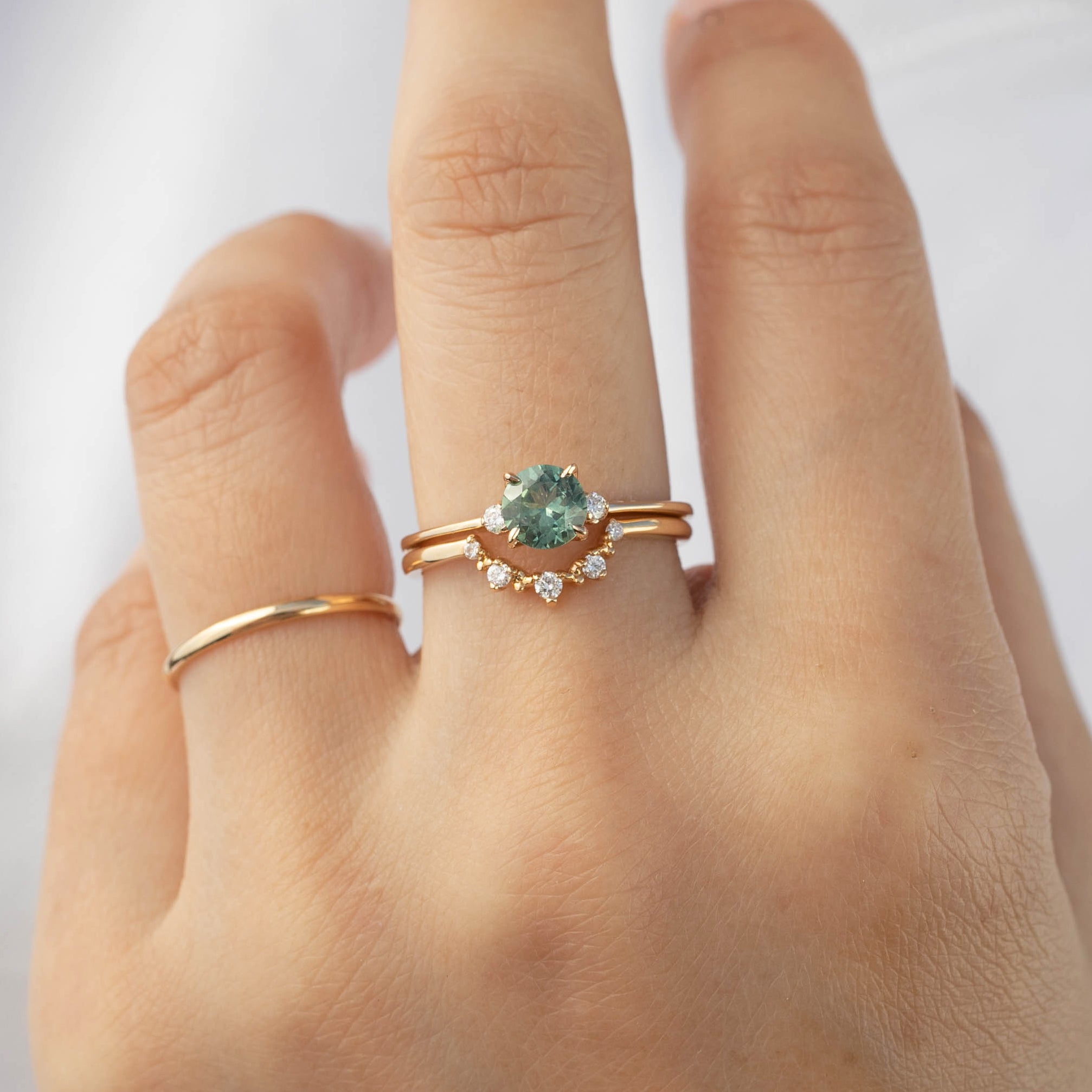 Sofia Ring - 0.72ct Green Sapphire (One of a Kind)