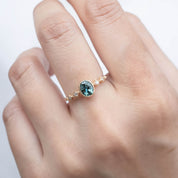 Celeste Ring, 0.80ct Montana Sapphire, oval shape gemstone