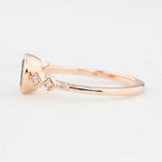 Celeste Ring, 0.80ct Montana Sapphire, oval shape gemstone