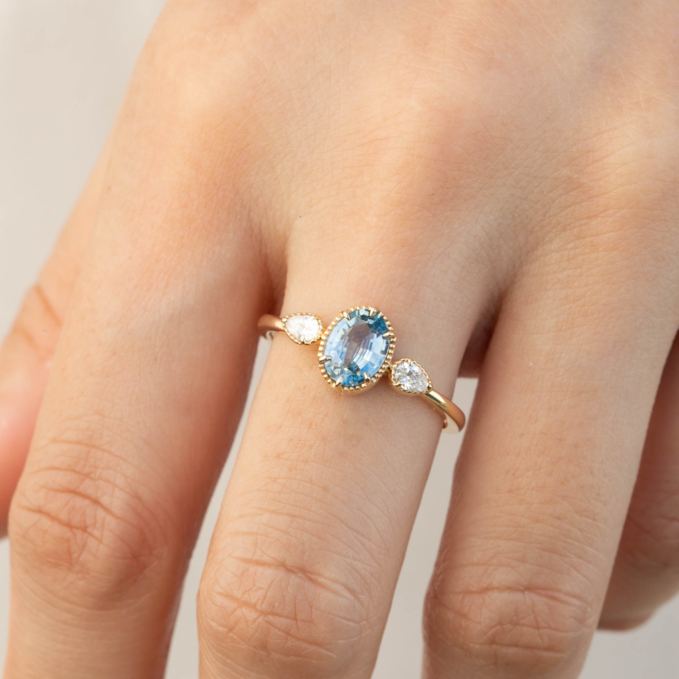 Diana Ring - 1.03ct Light Blue Montana Sapphire (One of a kind)