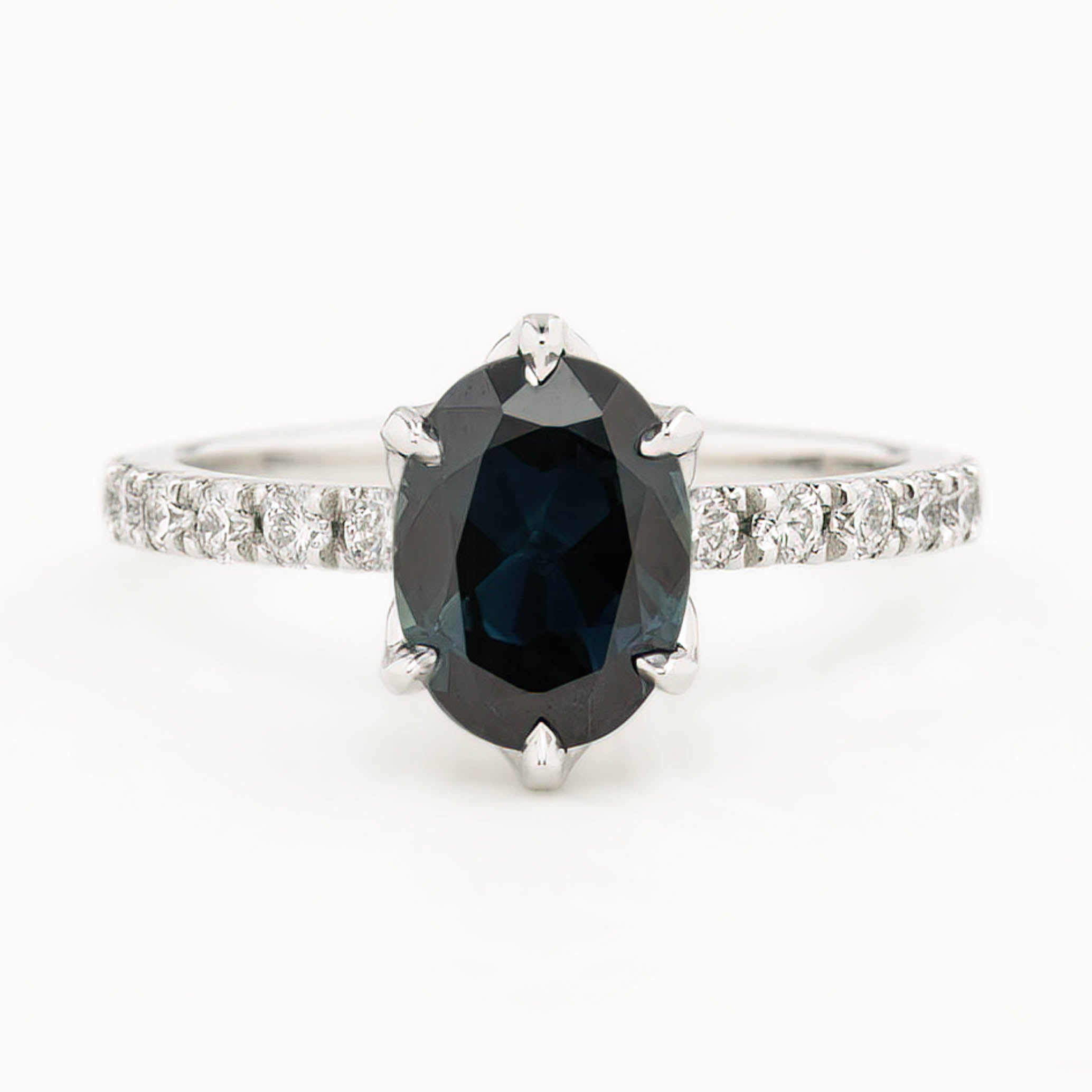 GIA Certified 2.39ct Queensland Sapphire Maria Luxe Ring, Platinum