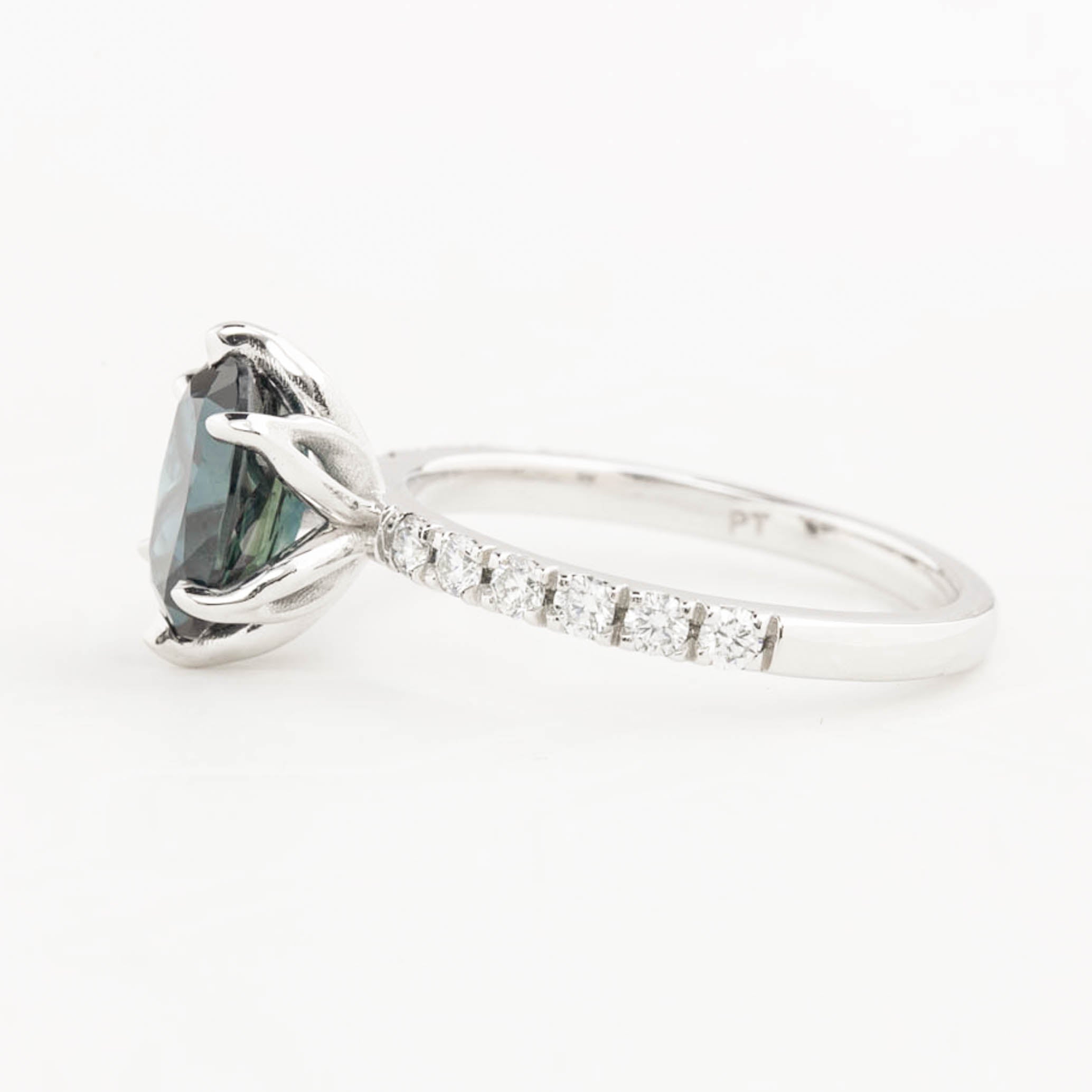 GIA Certified 2.39ct Queensland Sapphire Maria Luxe Ring, Platinum