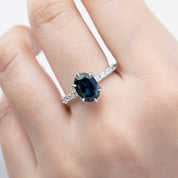 GIA Certified 2.39ct Queensland Sapphire Maria Luxe Ring, Platinum