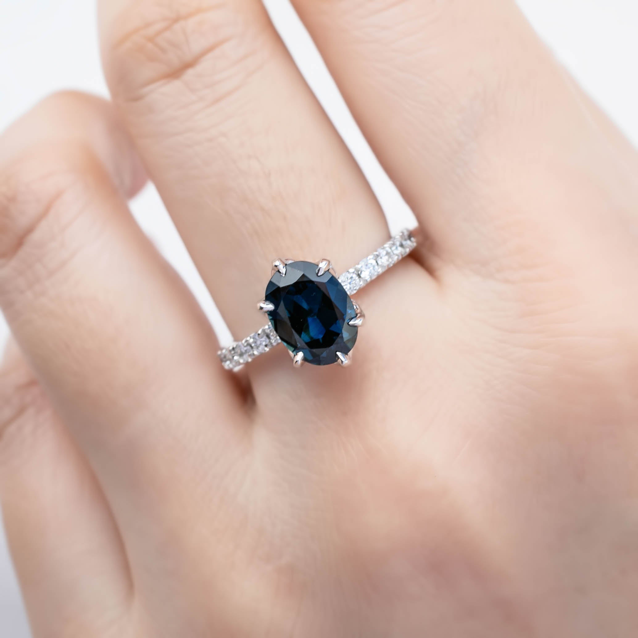GIA Certified 2.39ct Queensland Sapphire Maria Luxe Ring, Platinum