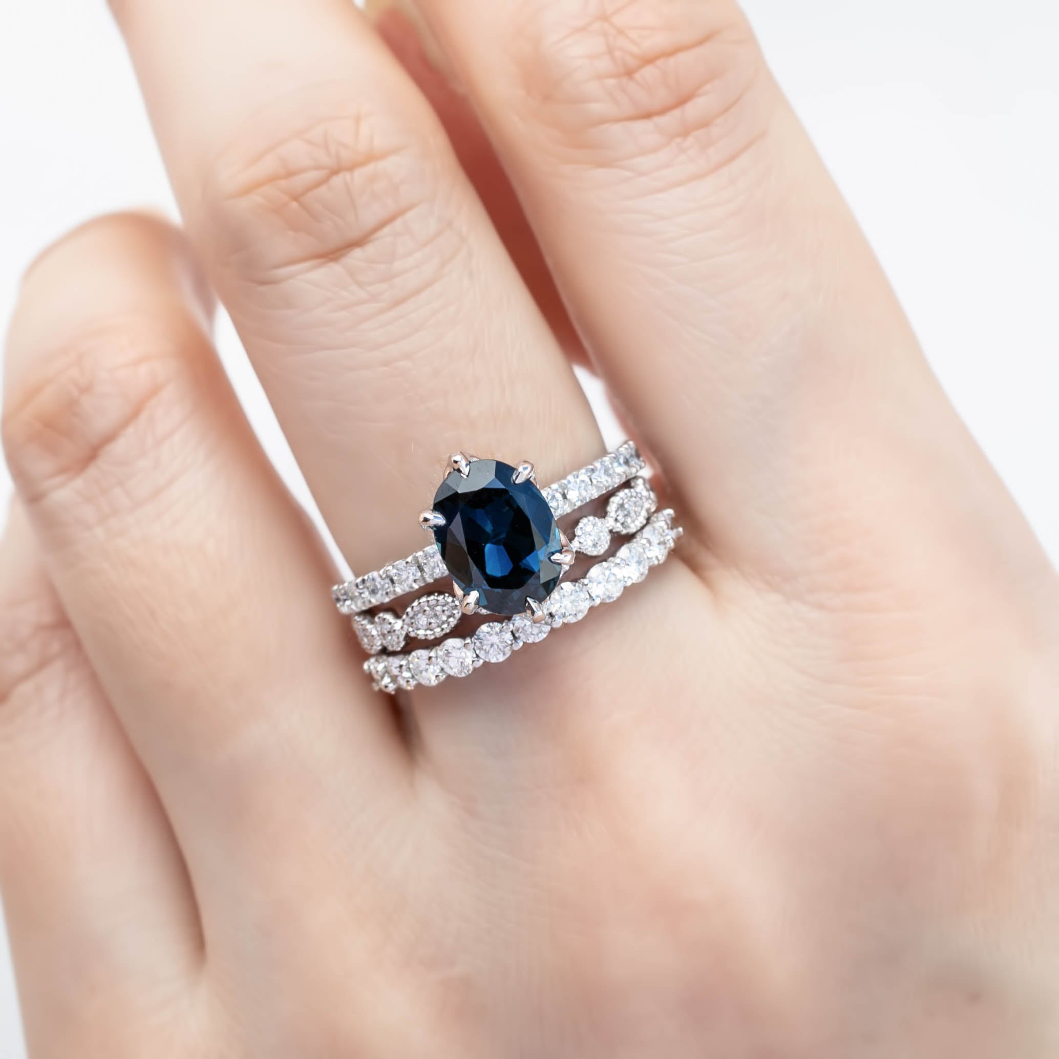 GIA Certified 2.39ct Queensland Sapphire Maria Luxe Ring, Platinum