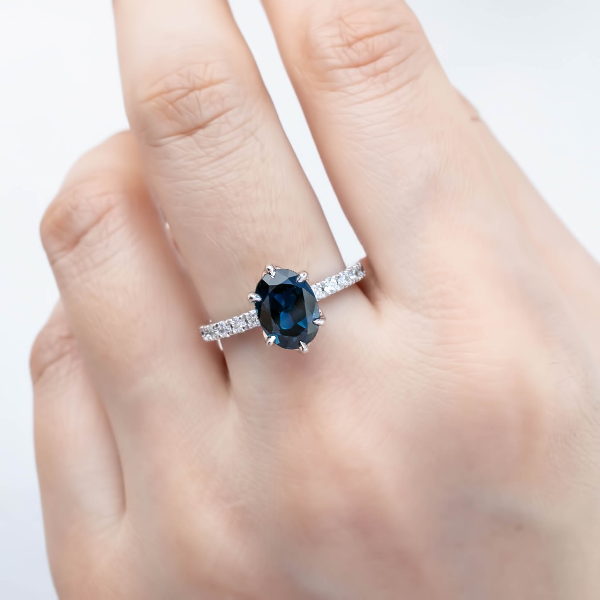 GIA Certified 2.39ct Queensland Sapphire Maria Luxe Ring, Platinum