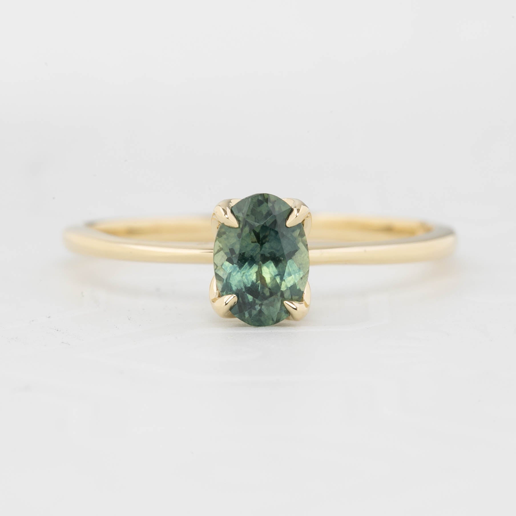 Sara Ring - 0.80ct Green Montana Sapphire (One of a kind)