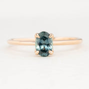 Sara Ring, 0.78ct Montana Sapphire, oval shape gemstone