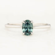 Sara Ring, 0.80ct Montana Sapphire, oval shape gemstone