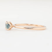 Sara Ring, 0.86ct East West Montana Sapphire, oval shape gemstone