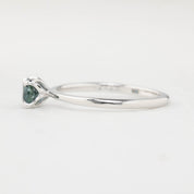 Sara Ring, 0.83ct Ocean East West Montana Sapphire, oval shape gemstone