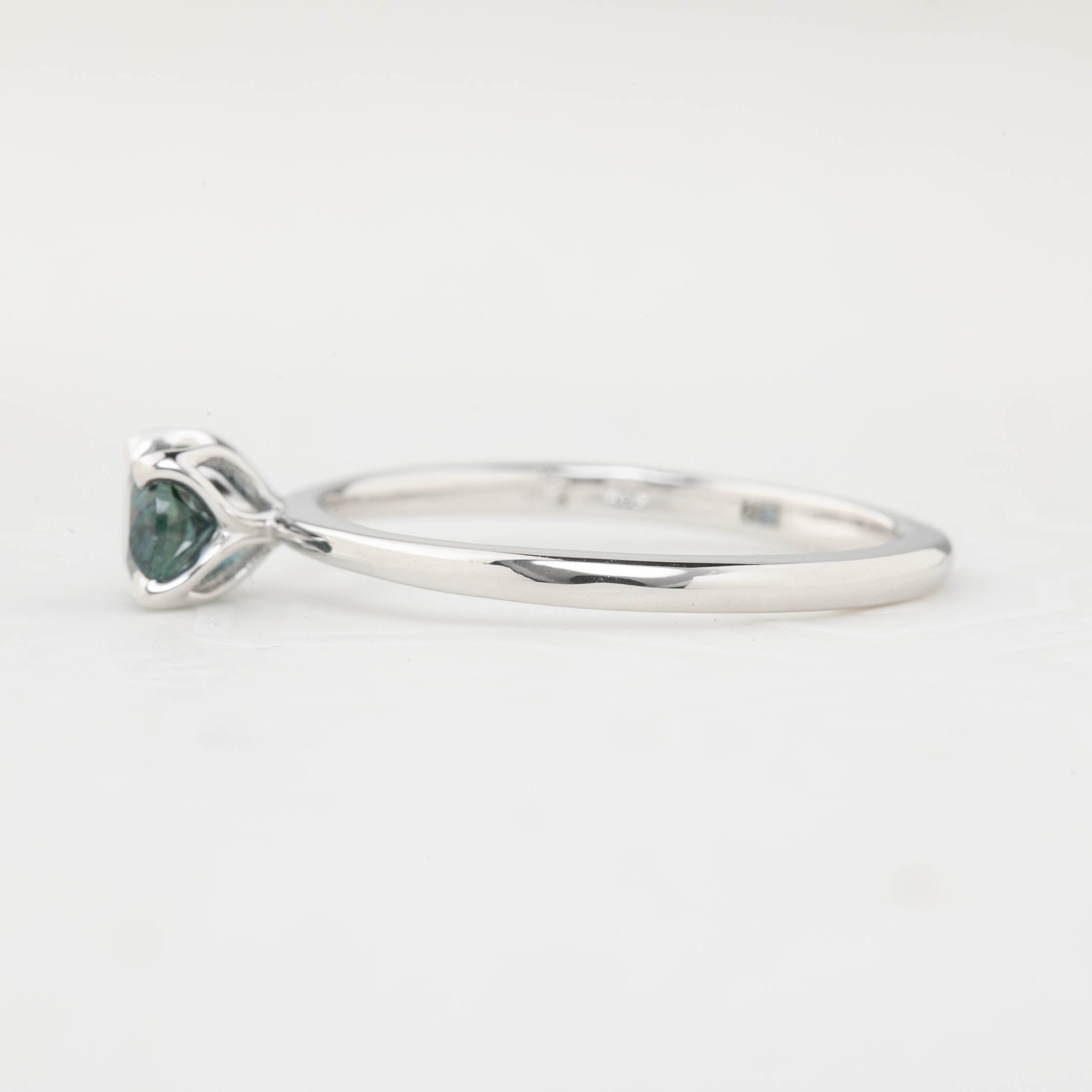 Sara Ring, 0.83ct Ocean East West Montana Sapphire, oval shape gemstone